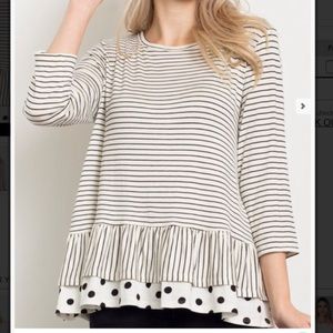 3/4 sleeve top- new without tags